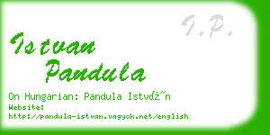 istvan pandula business card
